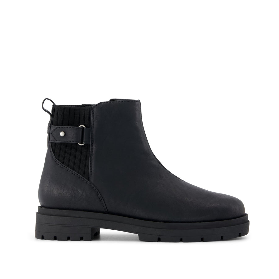 Sienna Water-Repellent Chelsea Boots - Black Faux